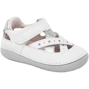 Stride Rite White and Silver Baby Walker Shoes